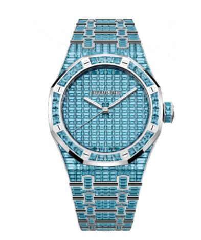 (image for) Replica Audemars Piguet Royal Oak Self-Winding 41 Blue Topaz Watch 15514BC.TO.1284BC.01