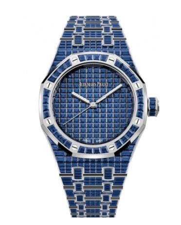(image for) Replica Audemars Piguet Royal Oak Self-Winding 37 Blue Sapphire Watch 15554BC.SS.1274BC.01