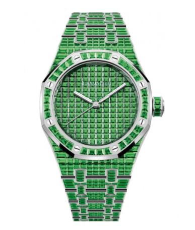 (image for) Replica Audemars Piguet Royal Oak Self-Winding 37 Tsavorite Watch 15554BC.TV.1274BC.01