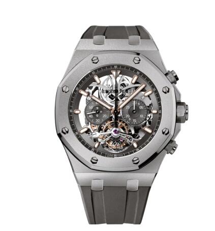 (image for) Audemars Piguet Royal Oak Tourbillon Chronograph Openworked Titanium Boutique Edition Replica Watch 26347TI.GG.D004CA.01