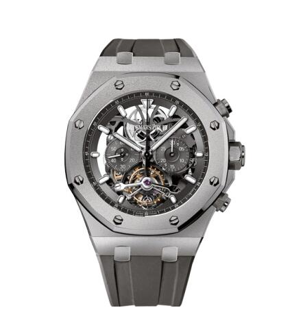 (image for) Audemars Piguet Royal Oak Tourbillon Chronograph Openworked Titanium Boutique Edition Replica Watch 26347TI.GG.D004CA.02
