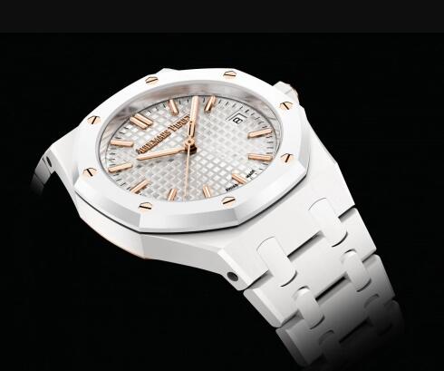 (image for) Audemars Piguet Royal Oak Selfwinding 34 White Ceramic White Replica Watch 77350CB.OO.1266CB.01