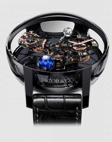 (image for) Replica Jacob Co Astronomia Tourbillon Ceramic Rose Movement Watch AT100.95.KN.SD.B