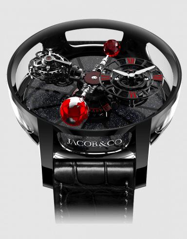 (image for) Replica Jacob Co Astronomia Tourbillon Ceramic Black & Red Watch AT100.95.KR.SR.B