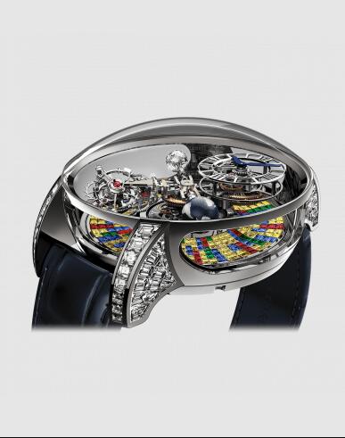 (image for) Replica Jacob and Co Astronomia Tourbillon Arlequino White Gold Watch AT800.30.BD.UB.B